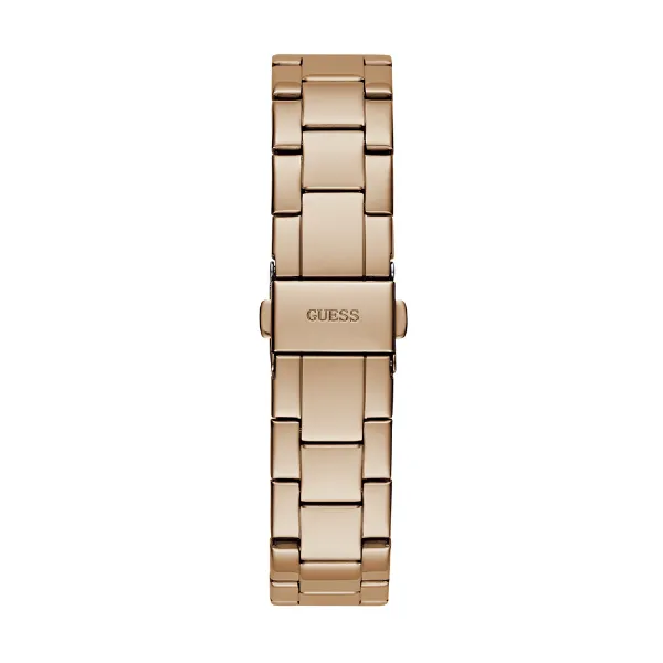 Guess Phoebe Rose Gold Stainless Steel Orange Dial Chronograph Quartz Watch for Ladies - GW0696L3