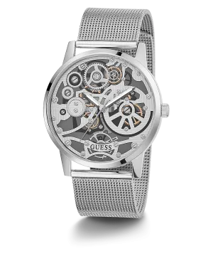 Guess Silver Tone Case Mesh Men's Watch GW0538G1