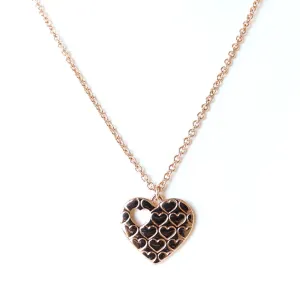 GuessÂ¬â€ Necklace Ip Rose Gold Cut-Out Heart Pendant Design