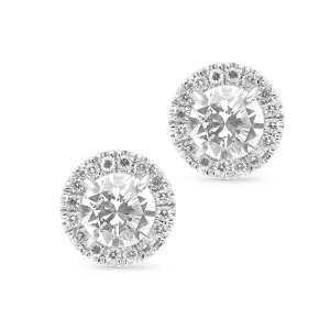 Halo Diamond Studs - 2.5 Carat