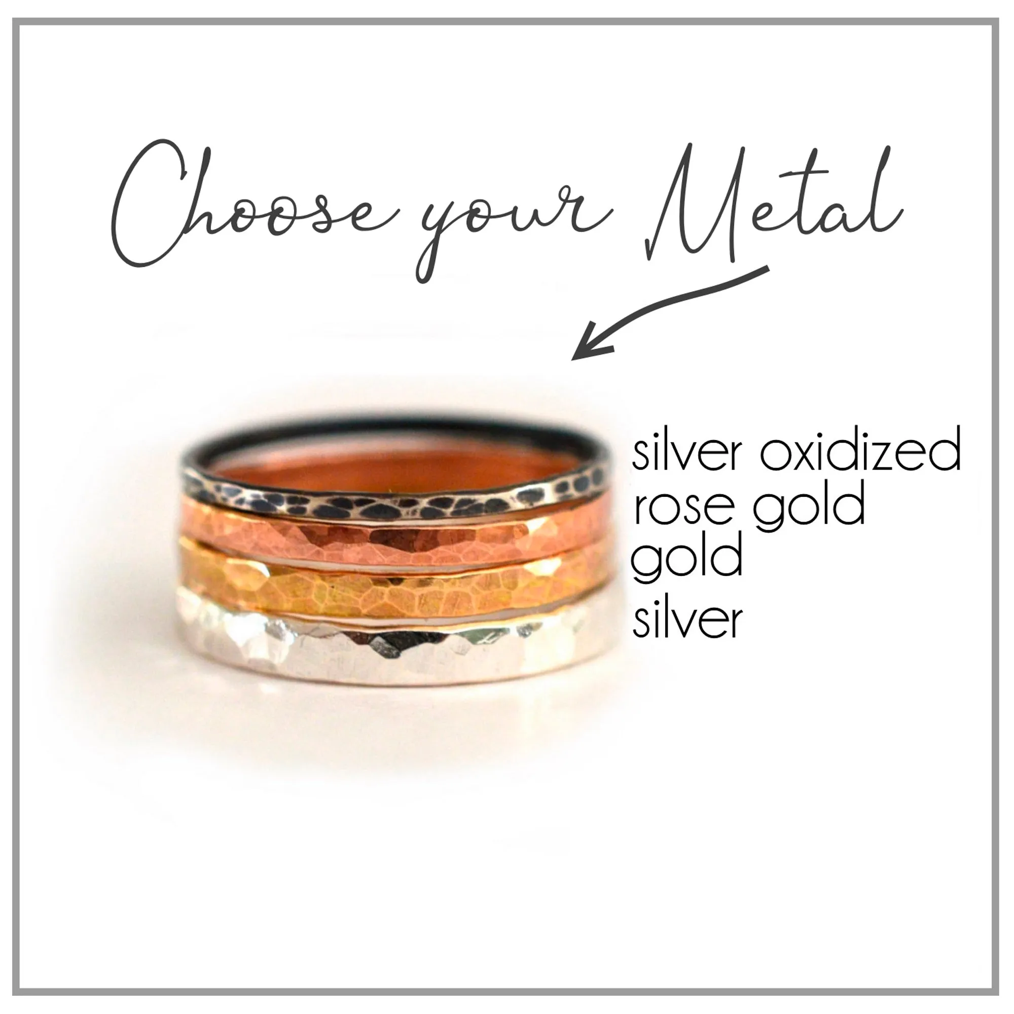 Hammered Diamond Shaped Ring