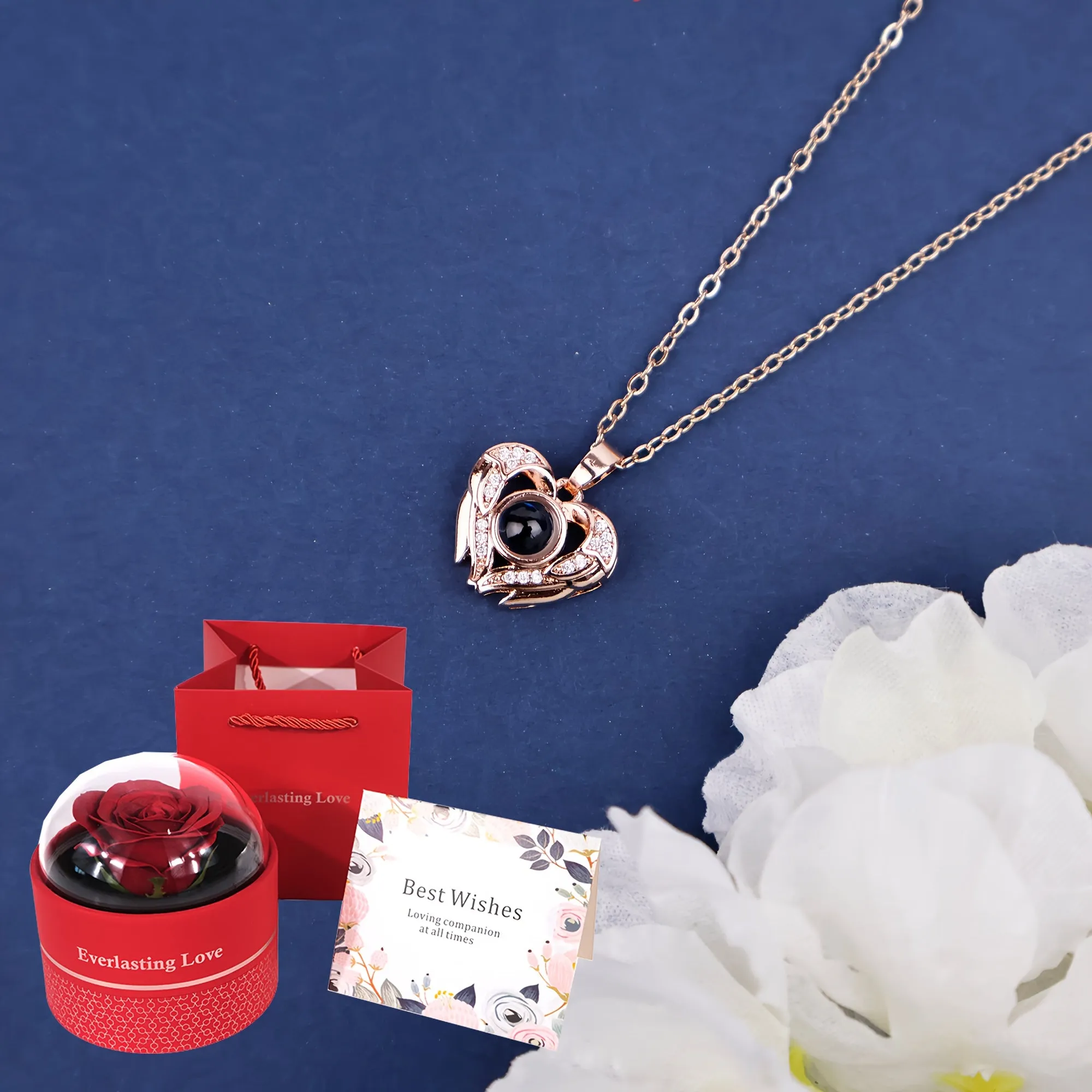 Heart Wings Projection Necklace - Birthday Gift for Mother