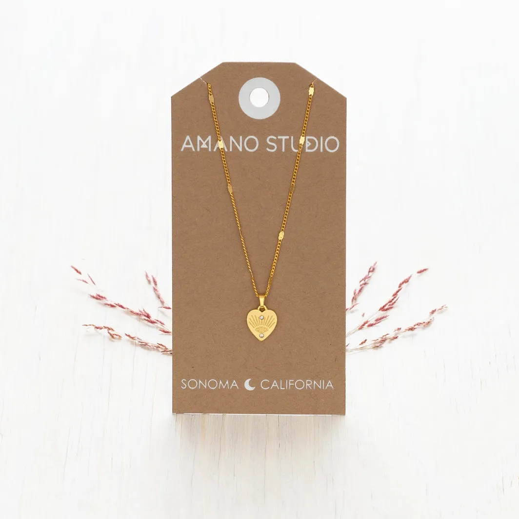 Heart with Eye Necklace