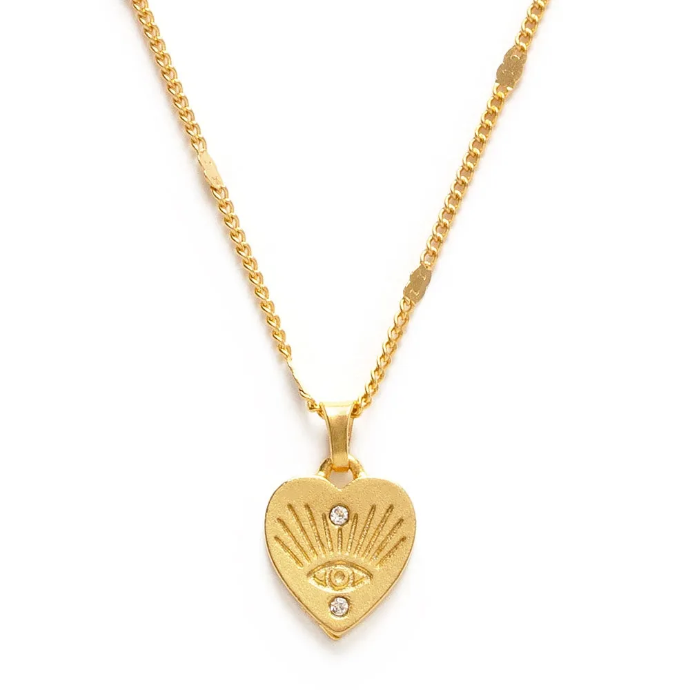 Heart with Eye Necklace