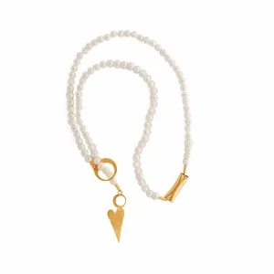 Helen - Adjustable lariat pearl necklace