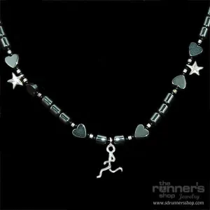 Hematite Star "Atalanta" Runner Necklace
