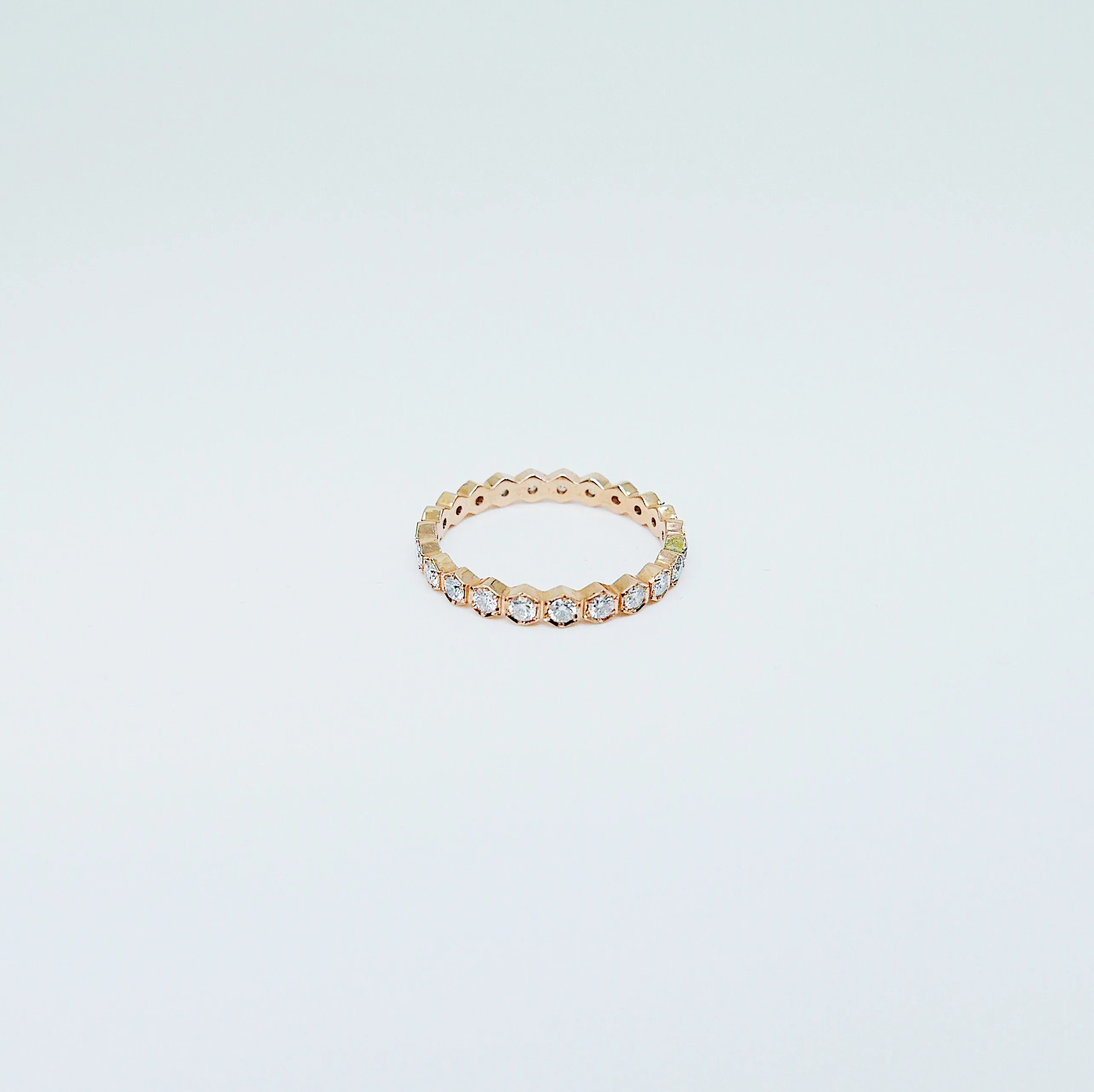 Hexagon Diamond Eternity Band