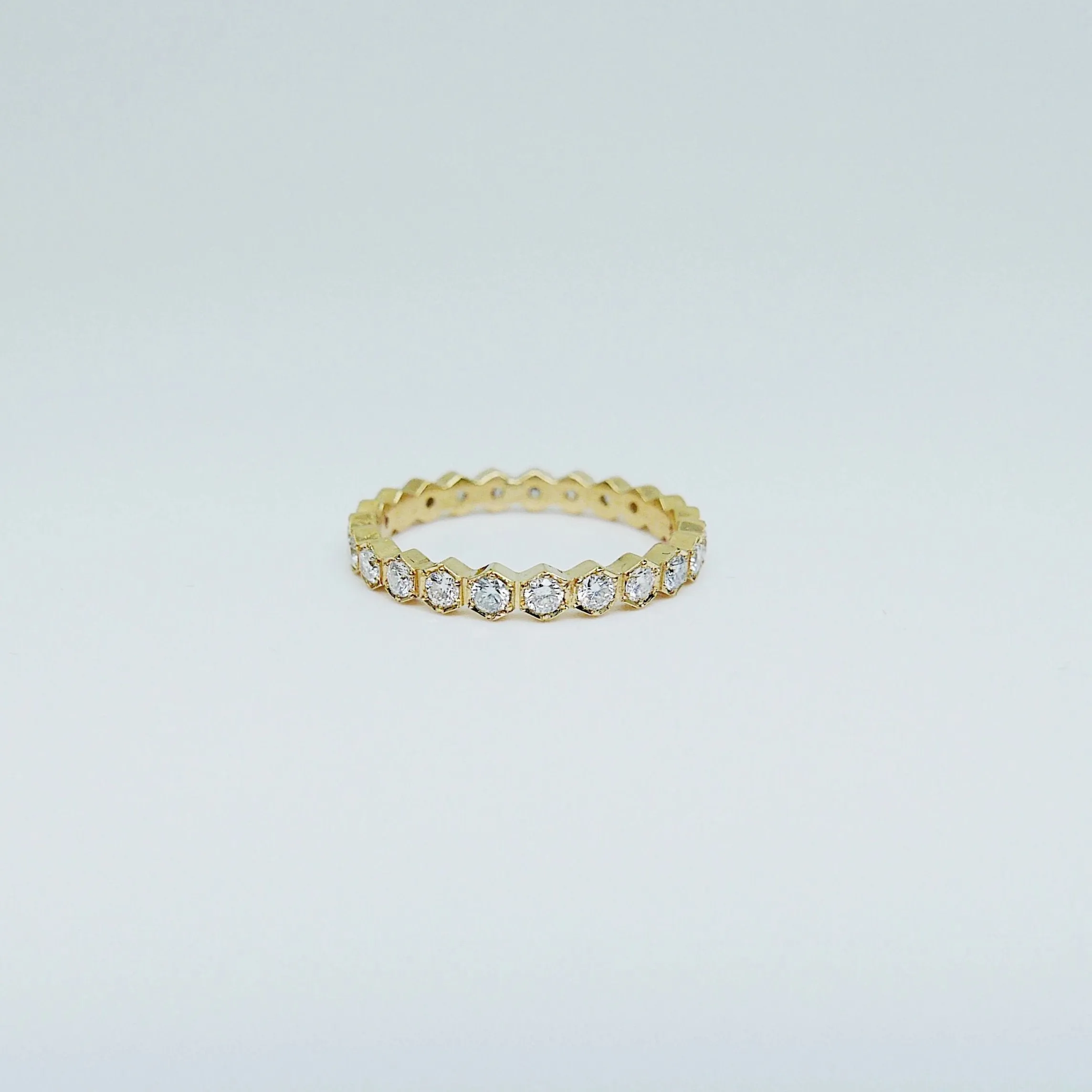 Hexagon Diamond Eternity Band