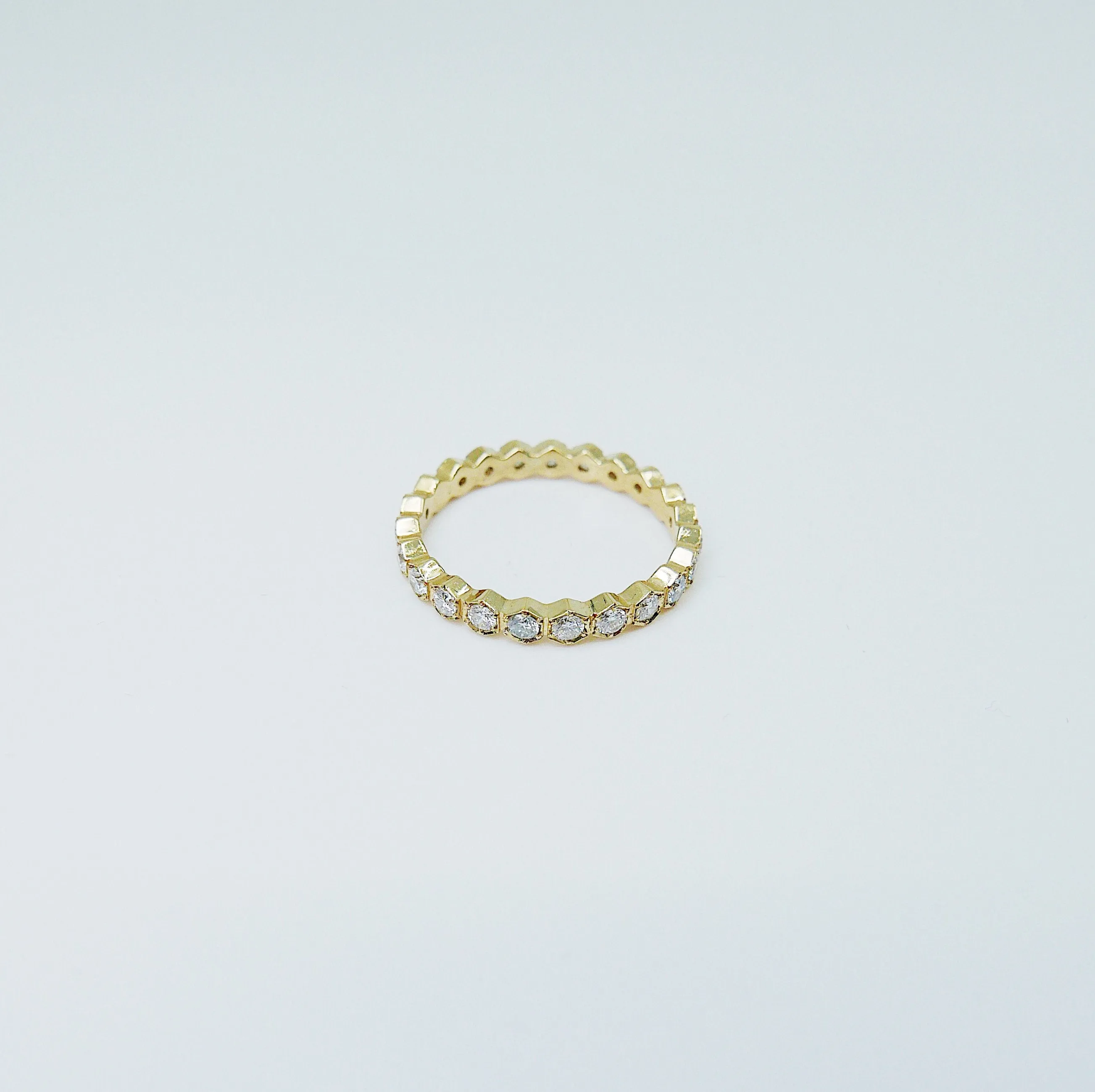 Hexagon Diamond Eternity Band