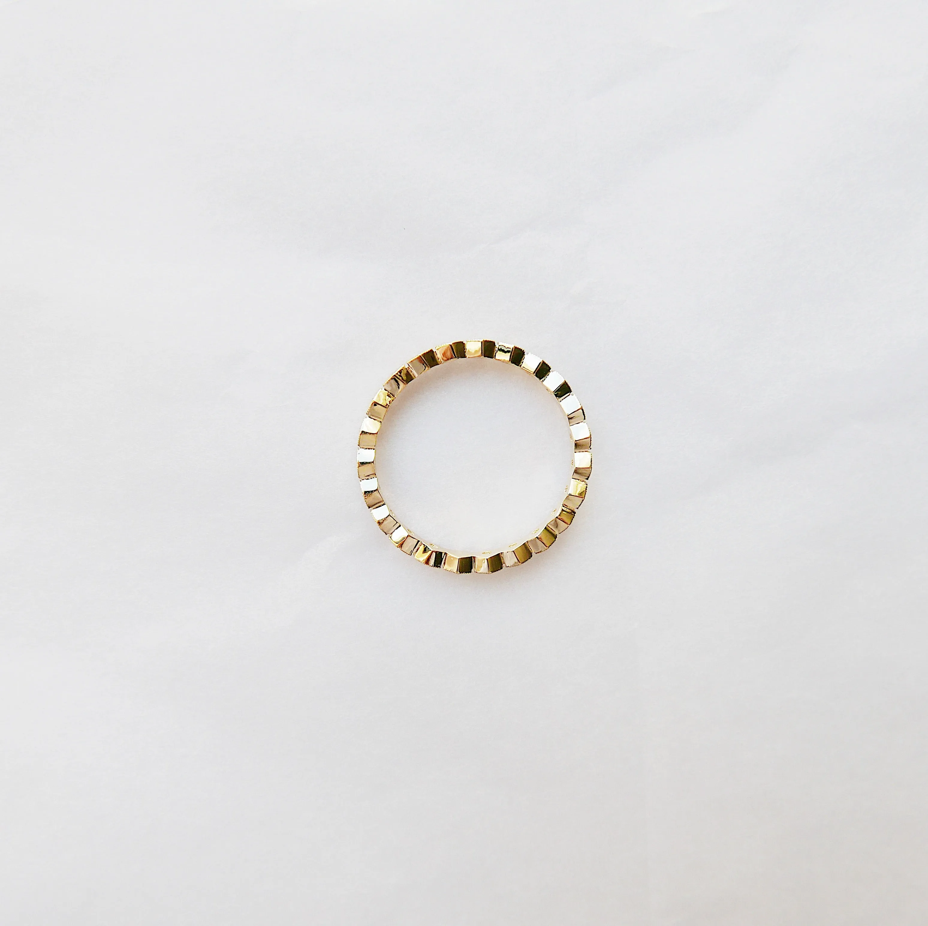 Hexagon Diamond Eternity Band
