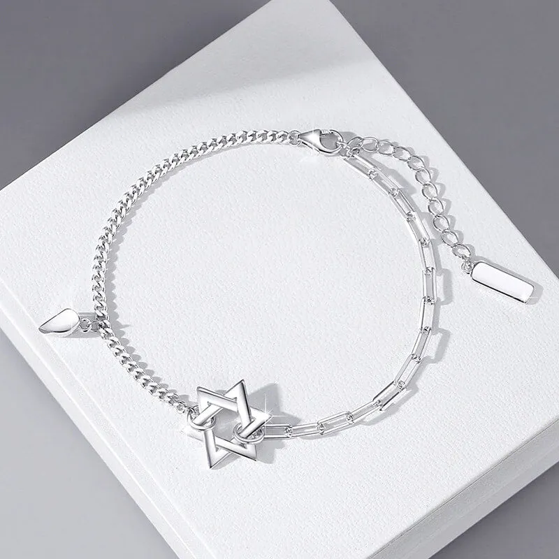 Hexagram Heart Magnetic Couple Bracelets
