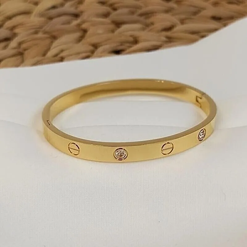 High Quality 18K Gold Plated Stainless Steel Love Bracelets