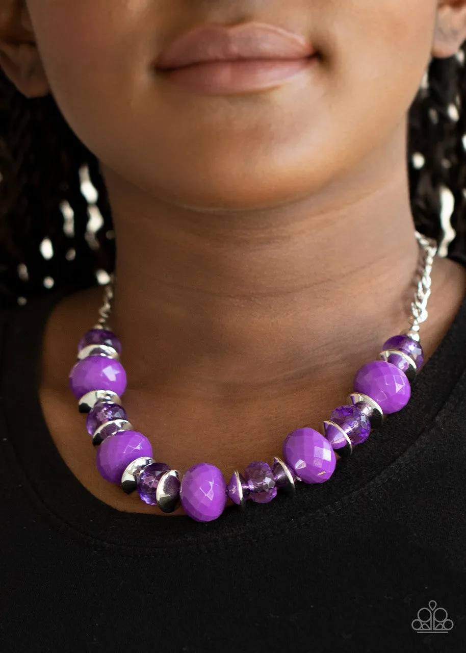 Hollywood Gossip Purple Paparazzi Necklace