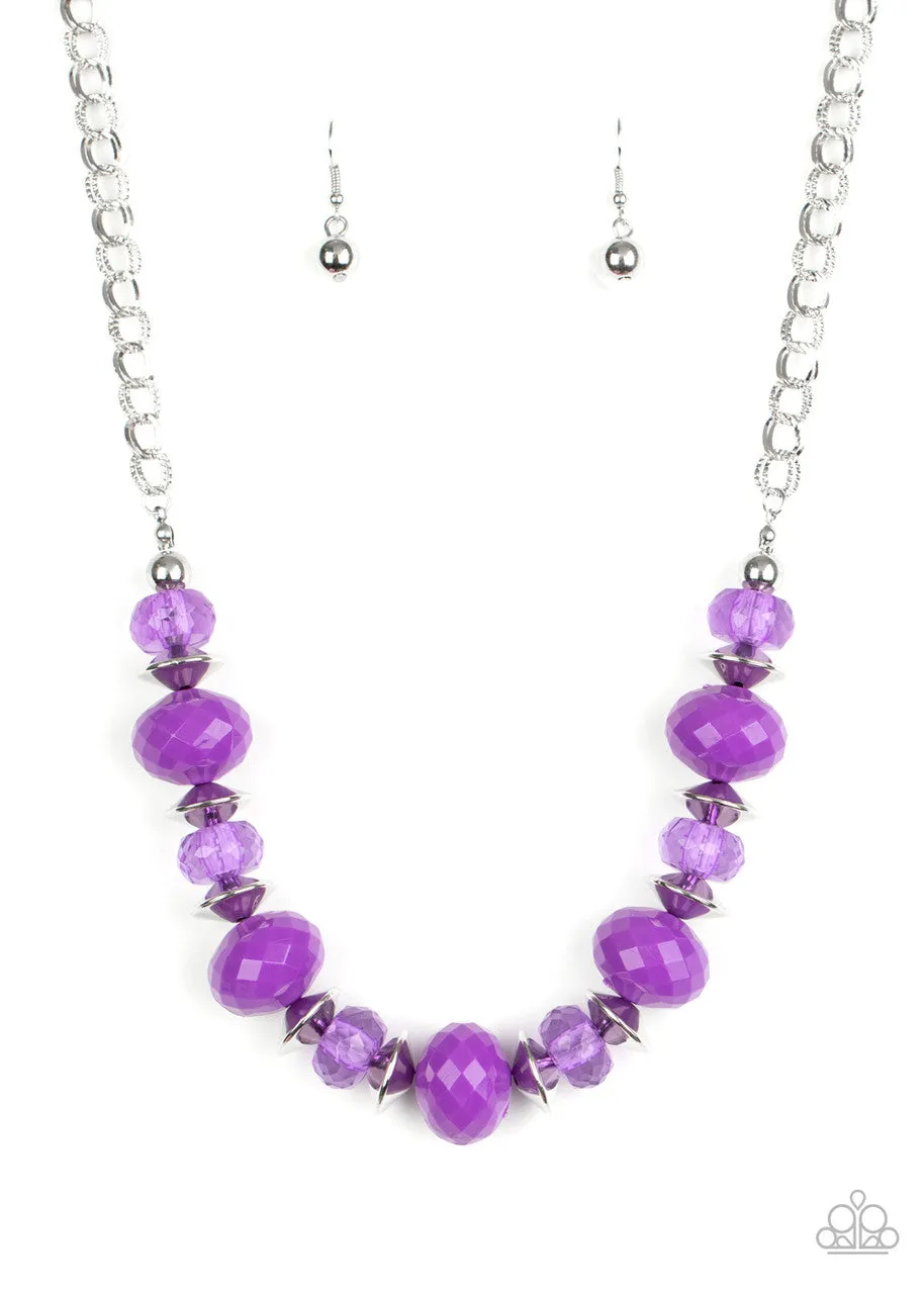 Hollywood Gossip Purple Paparazzi Necklace