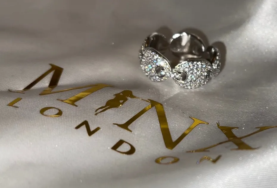 Iced Out Rings | Eternity Ring | Mens Iced Out Ring | Cuban Link Chain Ring | Mens Eternity Ring | Womens Eternity Ring | Iced Out Ring