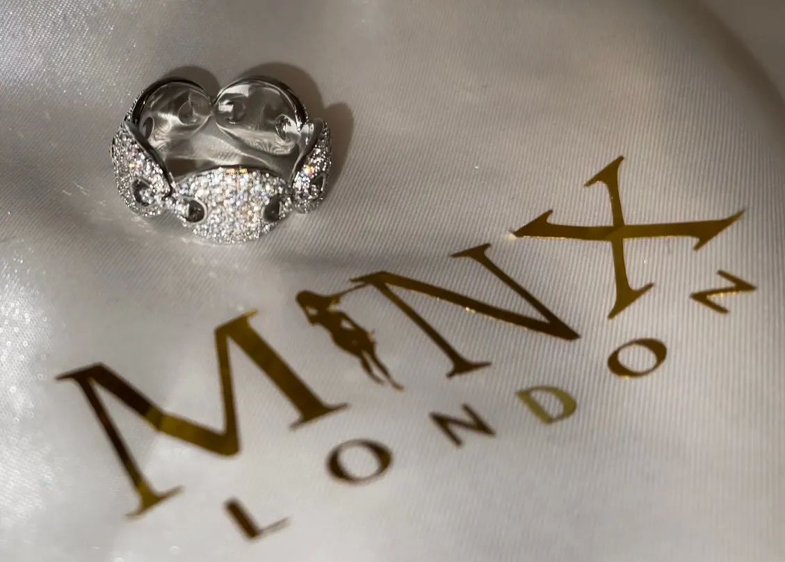 Iced Out Rings | Eternity Ring | Mens Iced Out Ring | Cuban Link Chain Ring | Mens Eternity Ring | Womens Eternity Ring | Iced Out Ring