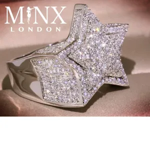 Iced Out Star Ring | Star Ring | Diamond Star Ring