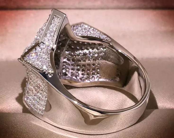 Iced Out Star Ring | Star Ring | Diamond Star Ring