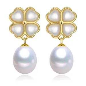 Iconic Mother Of Pearl Clover Leaf AAA Pearl Earrings – Maestro Hennessy ®
