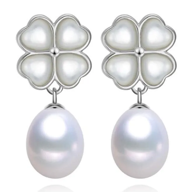 Iconic Mother Of Pearl Clover Leaf AAA Pearl Earrings – Maestro Hennessy ®