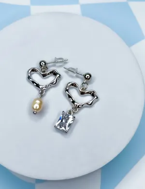 IMPERFECTLY PERFECT HEART EARRINGS