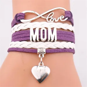 Infinity Mom Bracelets Fashion Mother Bracelets Charm Love Mama Bracelets