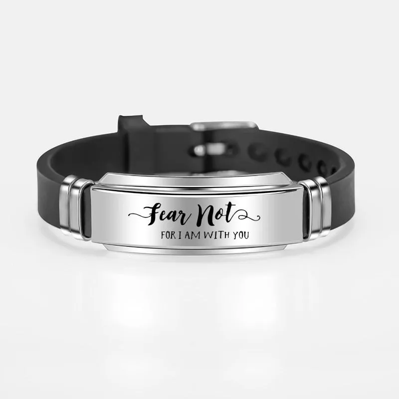 Inspirational Quote Bracelets of Faith Hope Courage For Men