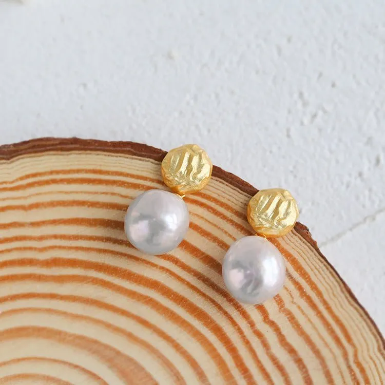 Irregular Lava Baroque Earrings