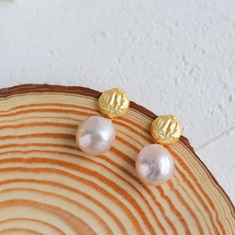 Irregular Lava Baroque Earrings