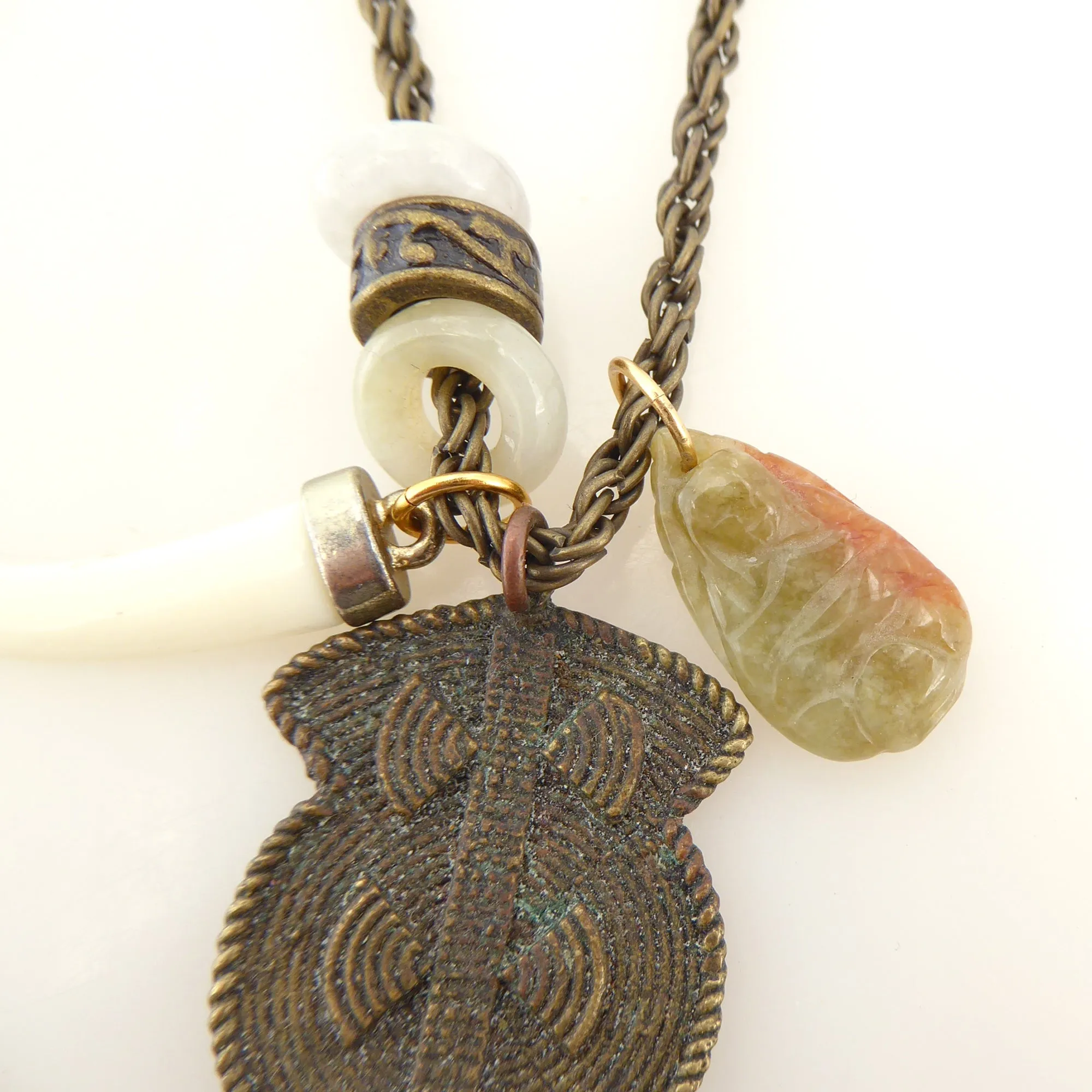Jade buddha necklace