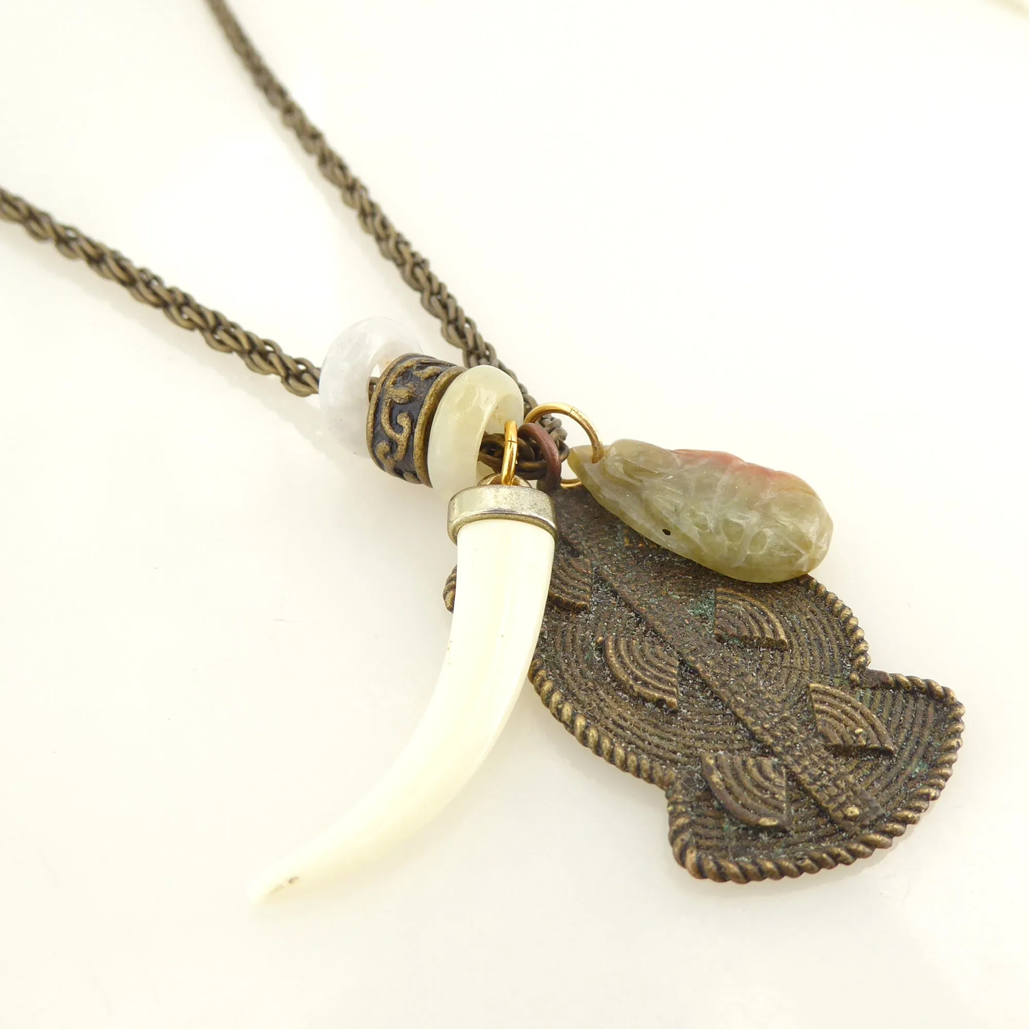 Jade buddha necklace