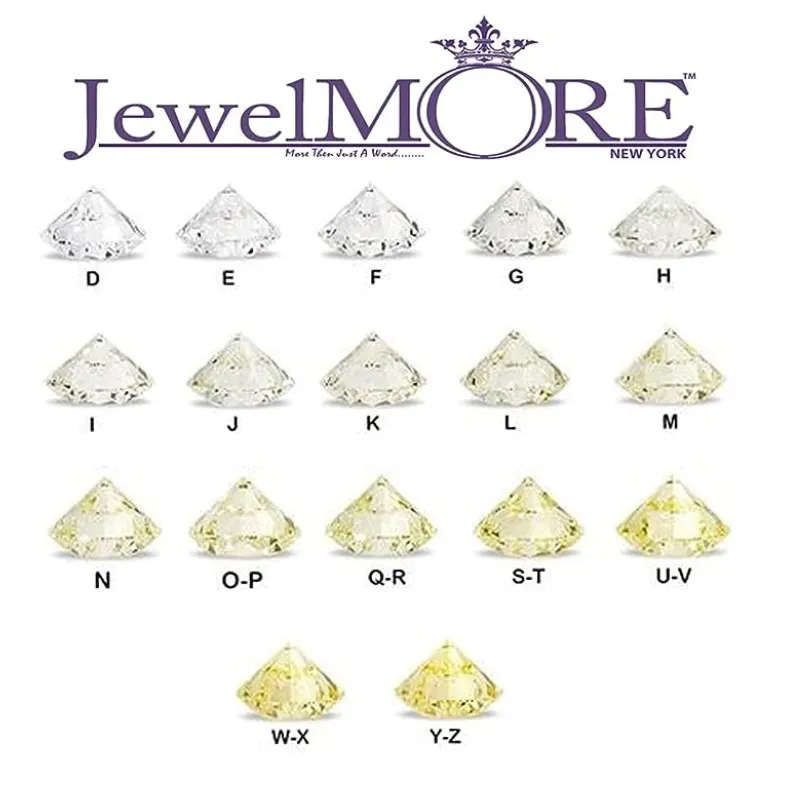 JewelMore 0.25 Carat - 6 Carat | 14K Yellow, Rose or White Gold | Solitaire Diamond Stud Earrings | Round Shape Screw Back Prong Setting | D-E-F Color, VS-VVS Clarity