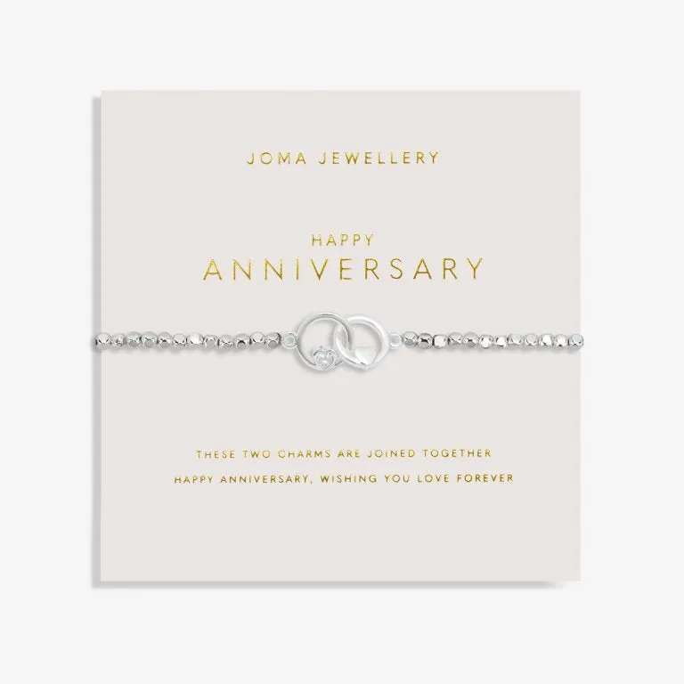 Joma Forever Yours Happy Anniversary Silver Bracelet