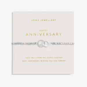 Joma Forever Yours Happy Anniversary Silver Bracelet