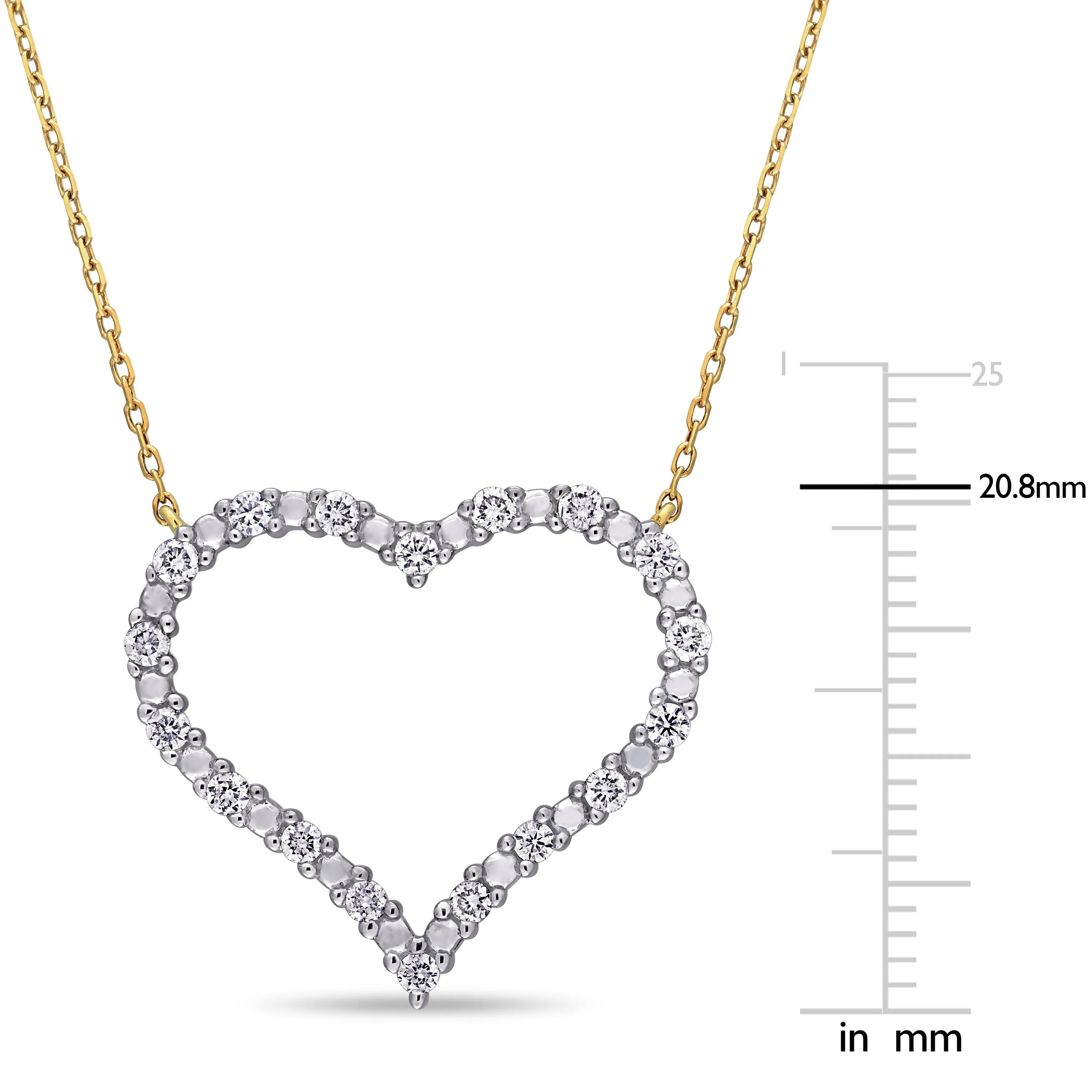 Jumbo Diamond Open Heart Pendant