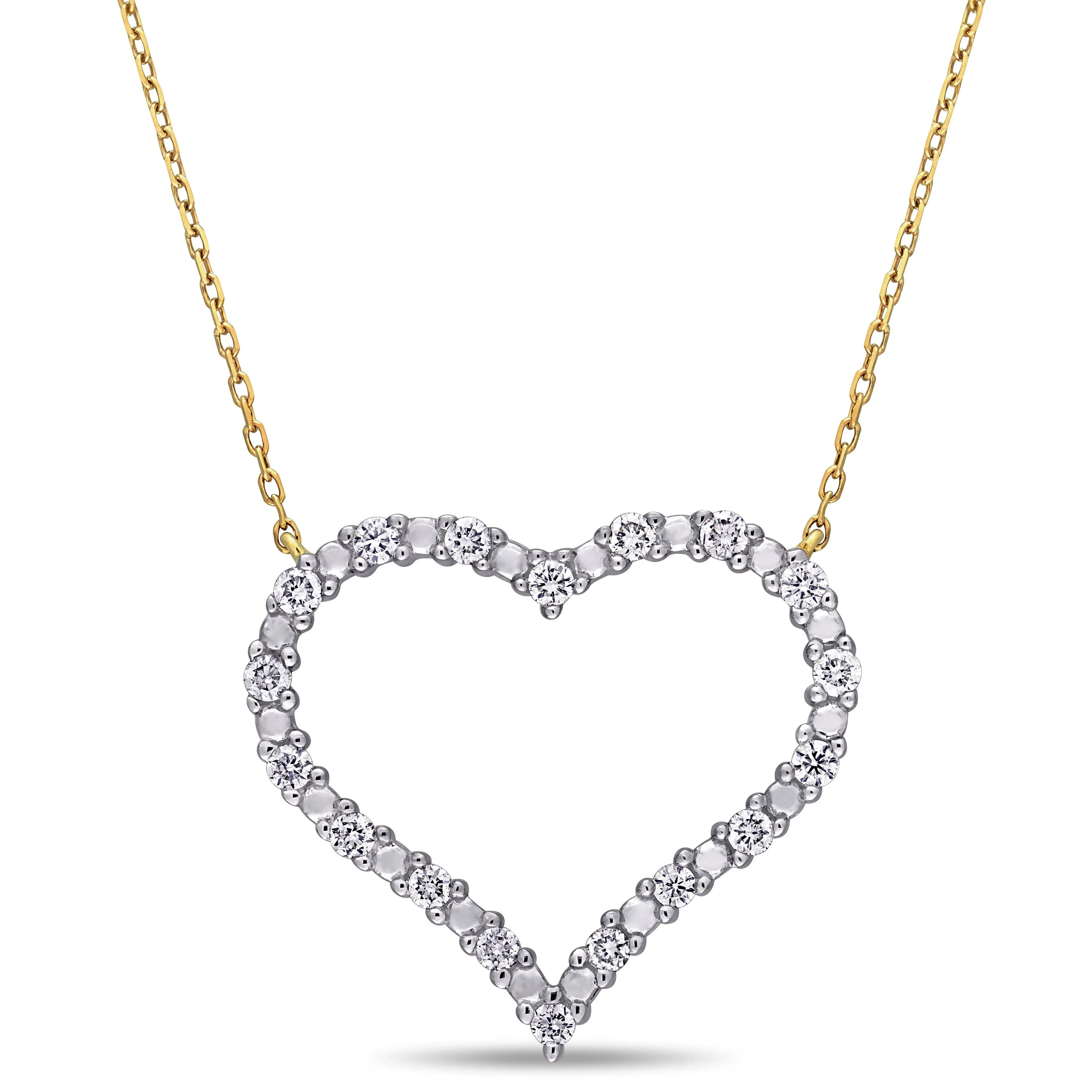 Jumbo Diamond Open Heart Pendant