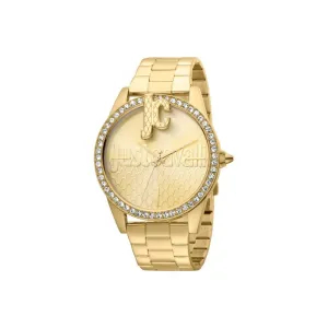 Just Cavalli Ladies Watch Ip Gold Case & Bracelet