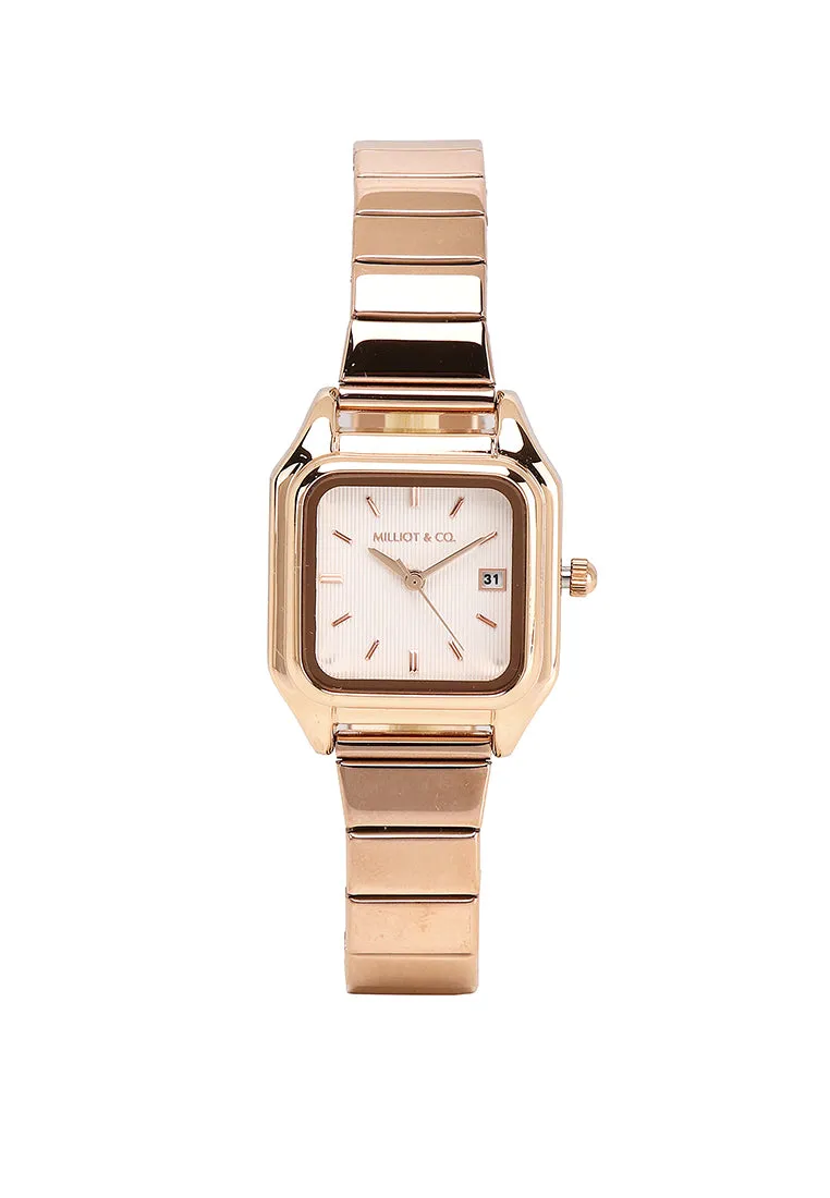 Kaytie Rose Gold Stainless Steel Analog Watches (Salmon)