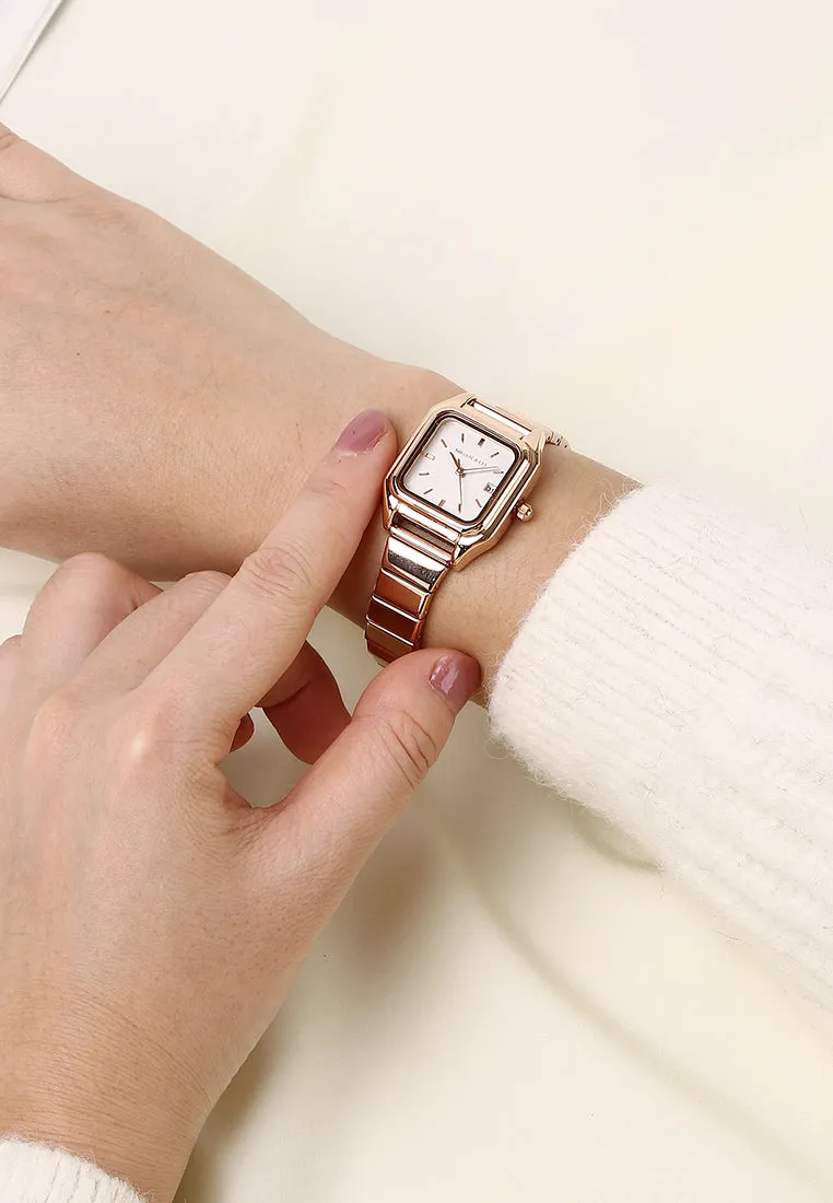 Kaytie Rose Gold Stainless Steel Analog Watches (Salmon)