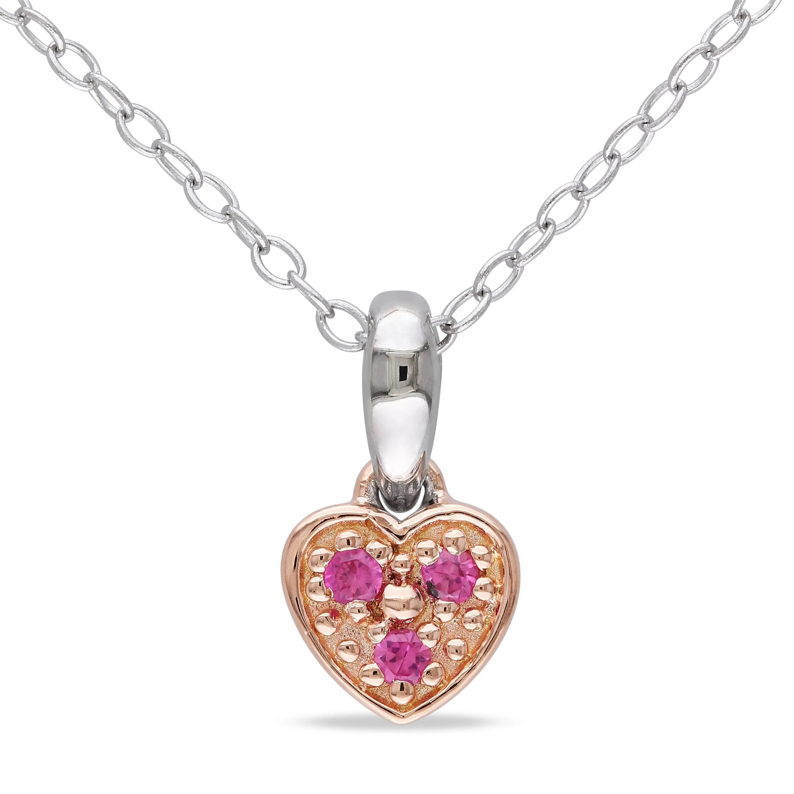 Kids Sapphire Heart Pendant