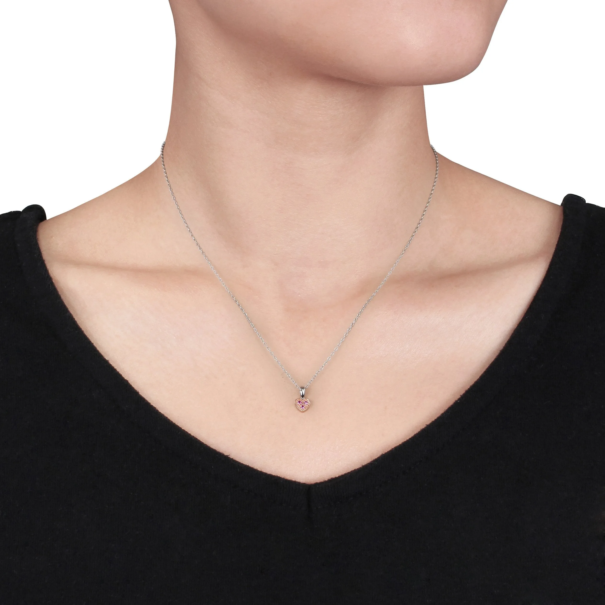 Kids Sapphire Heart Pendant