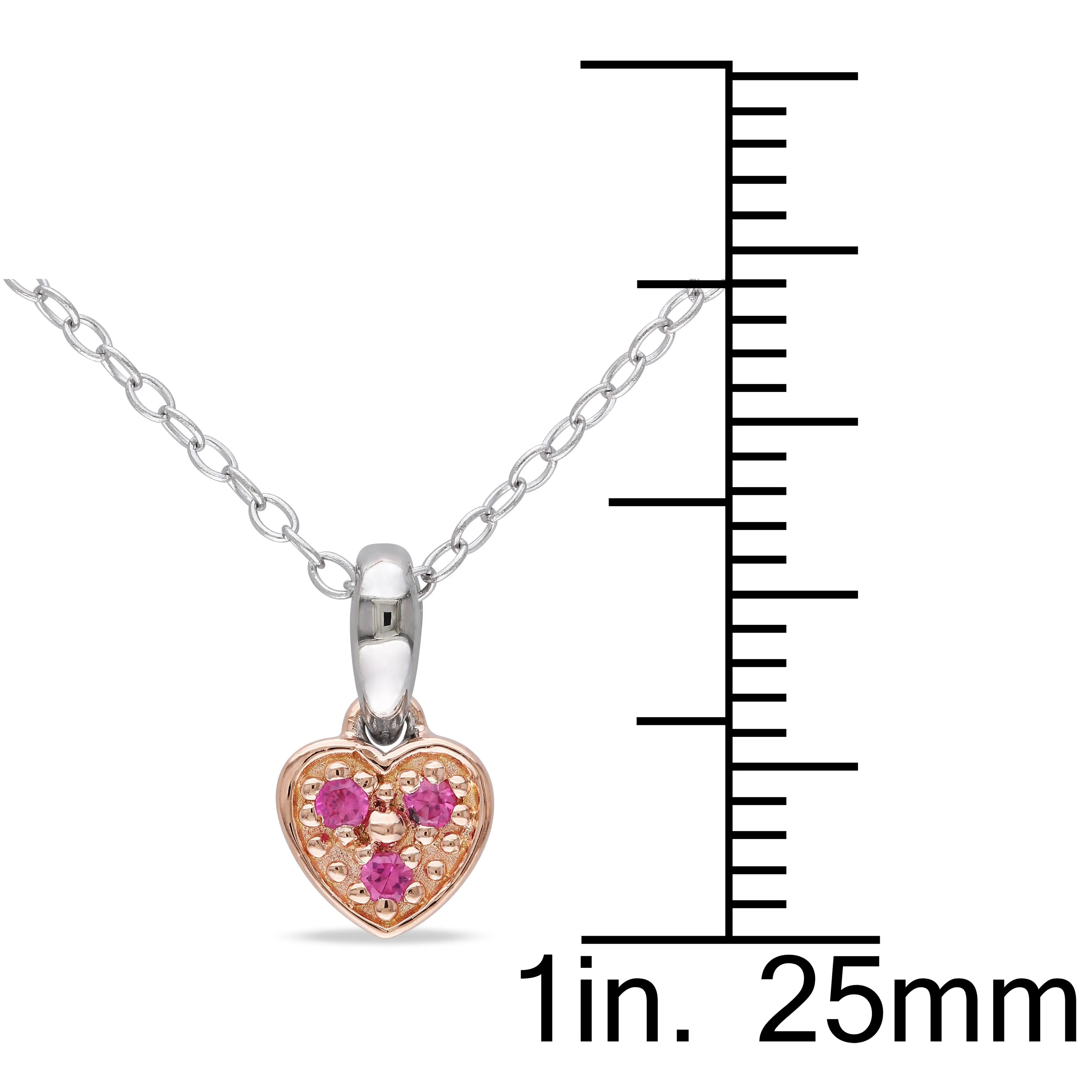 Kids Sapphire Heart Pendant