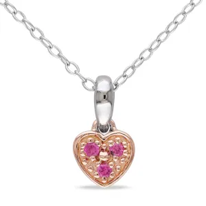 Kids Sapphire Heart Pendant