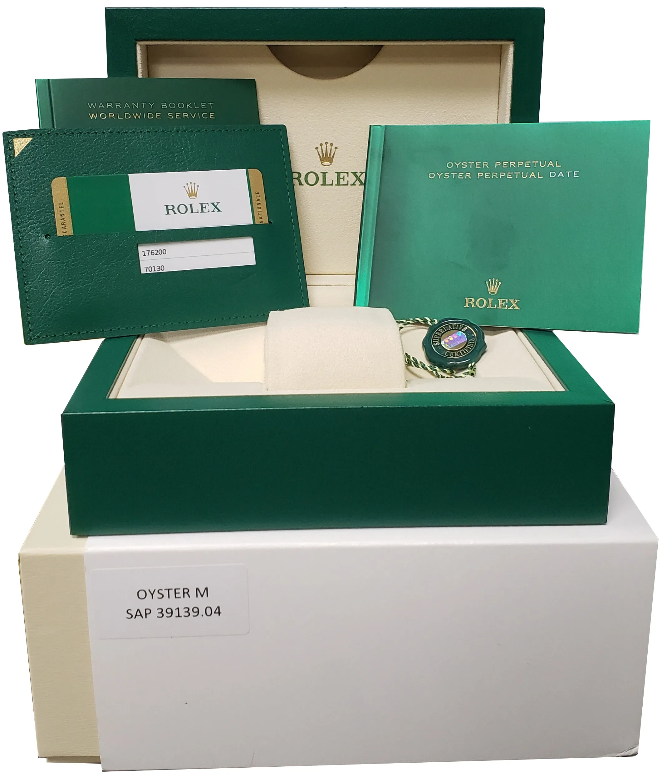 Ladies 2020 Rolex Oyster Perpetual 26mm Black Index Stainless Steel Watch 176200