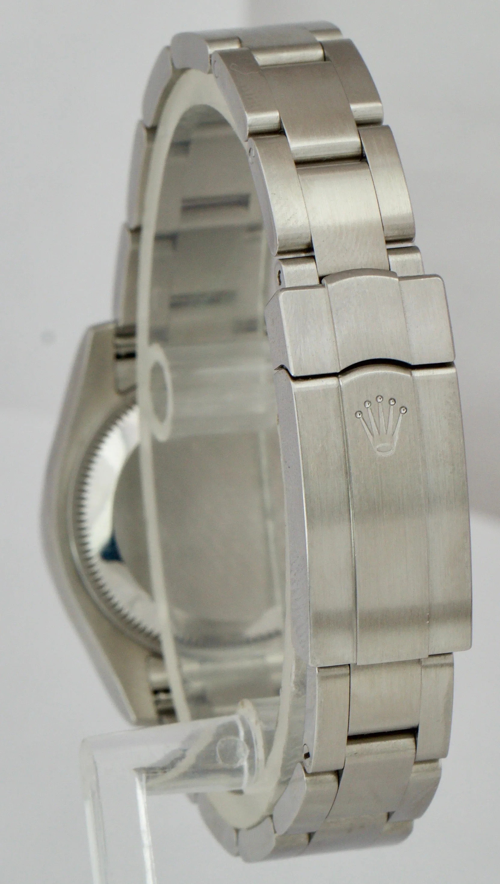 Ladies 2020 Rolex Oyster Perpetual 26mm Black Index Stainless Steel Watch 176200