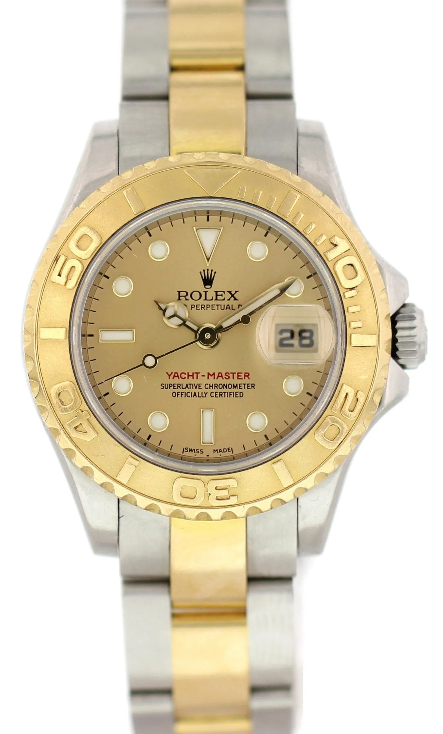 Ladies Rolex Yacht-Master Date 169623 18K YG & SS