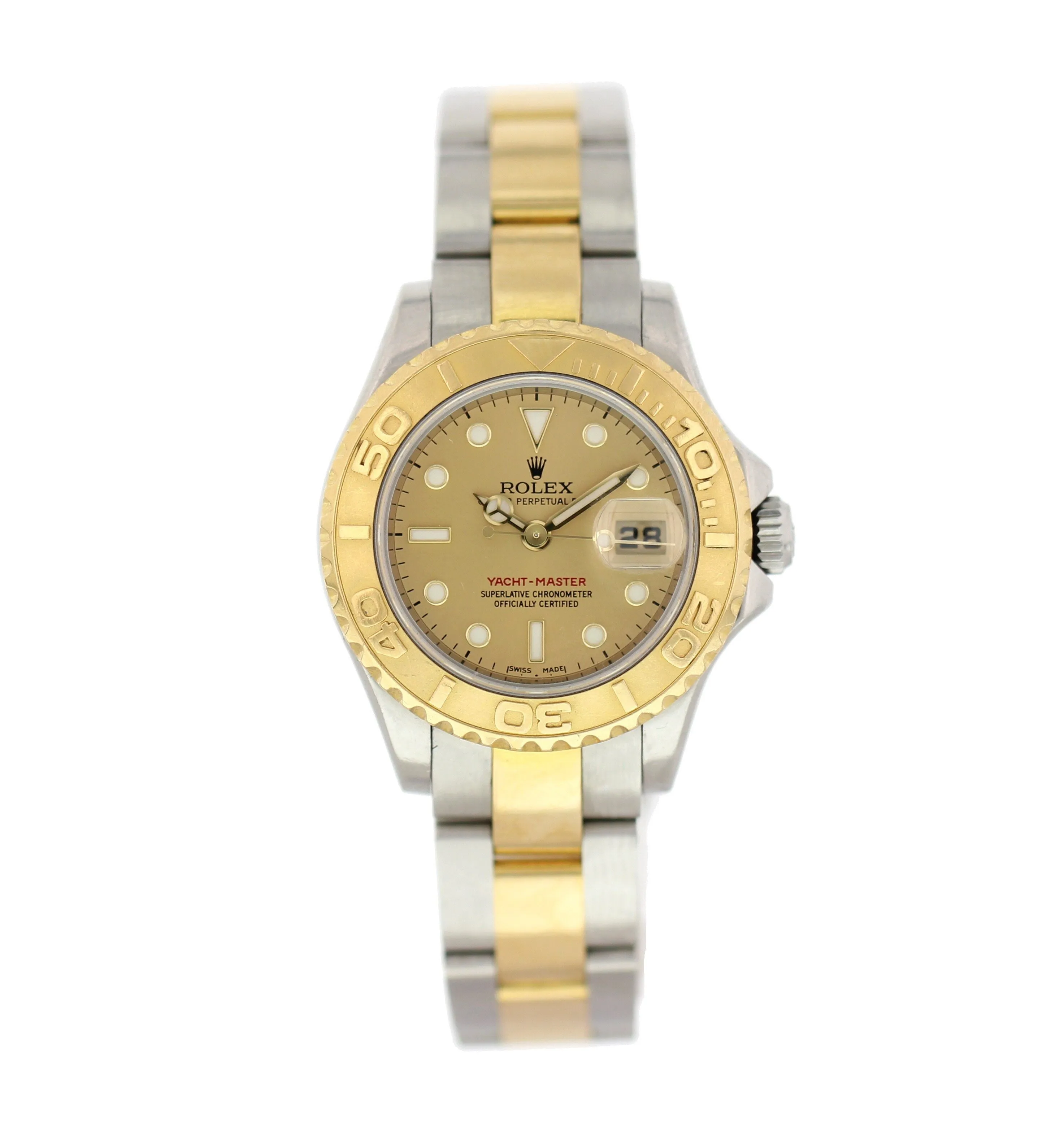 Ladies Rolex Yacht-Master Date 169623 18K YG & SS