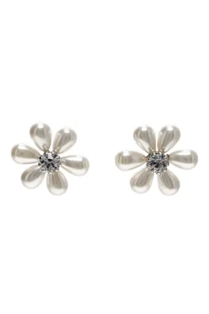 Laena Silver Floral Stud Earrings