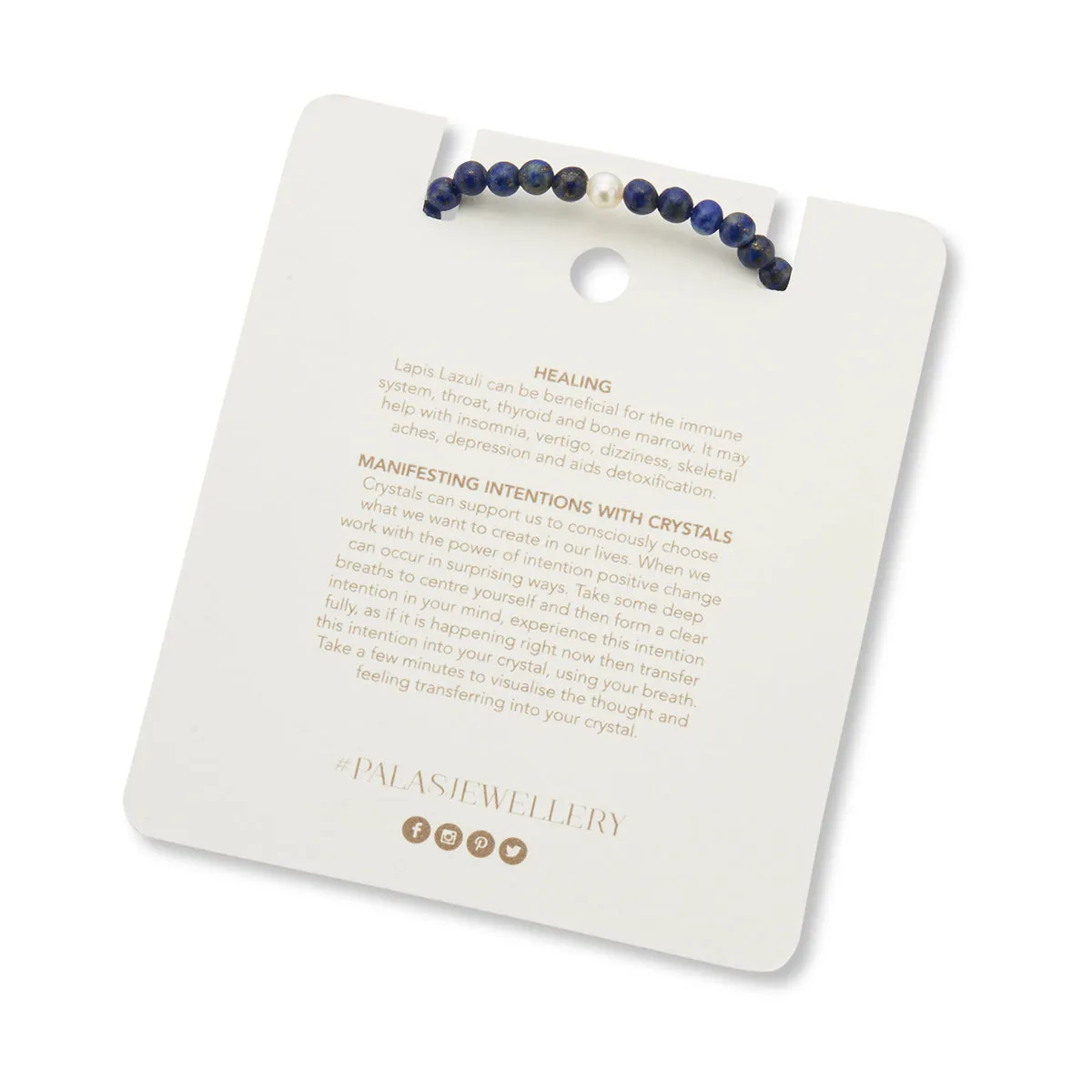 LAPIS LAZULI & PEARL PROSPERITY BRACELET