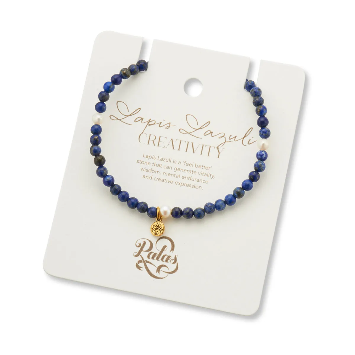 LAPIS LAZULI & PEARL PROSPERITY BRACELET